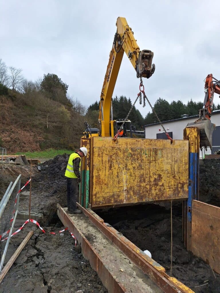 Terrassement et pose de blindage (3)